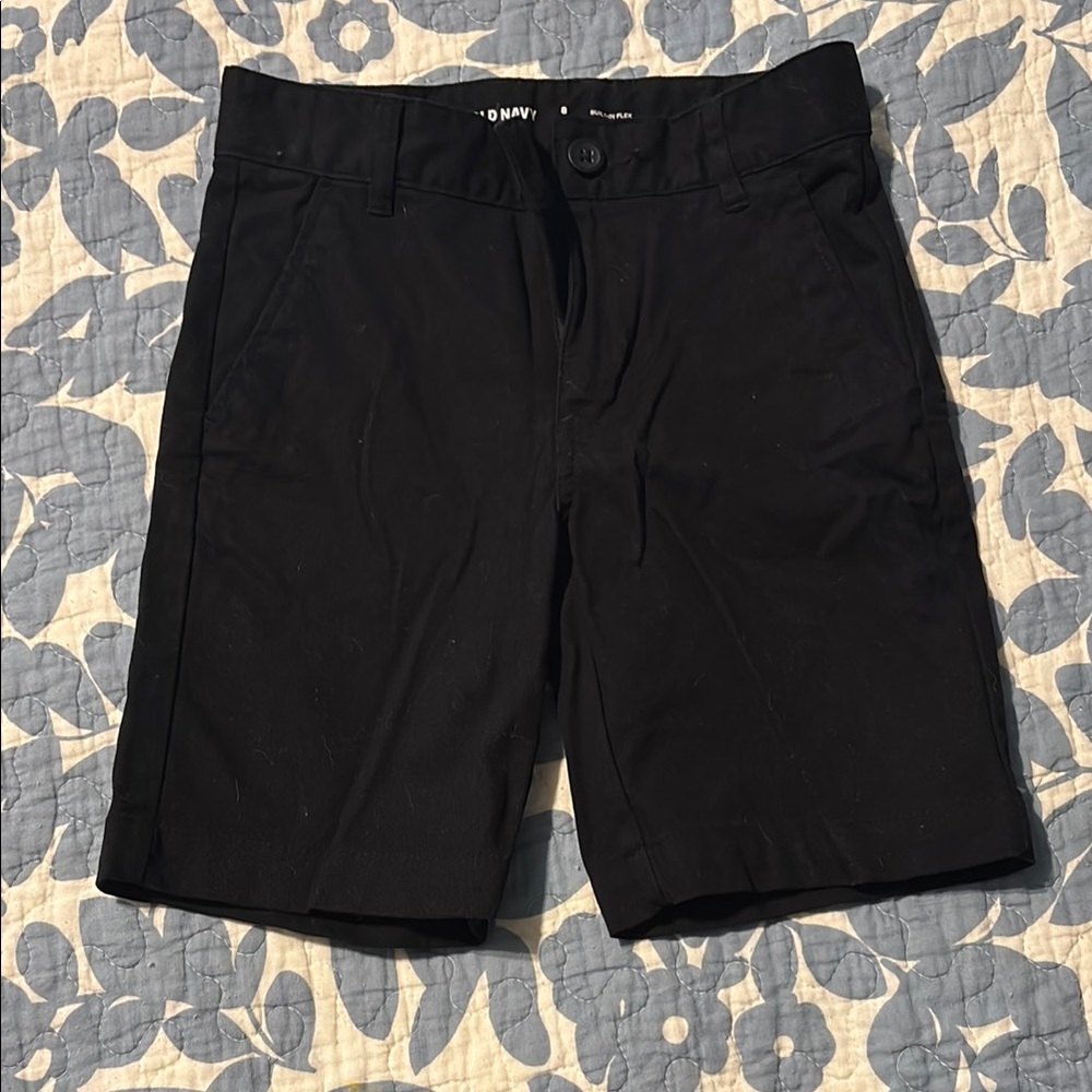Old Navy Boys Black Shorts 8 Slim